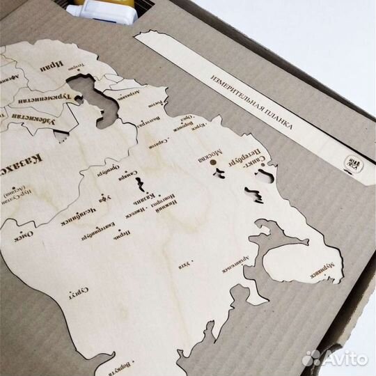 Карта мира из дерева/Интерьерная карта на стену