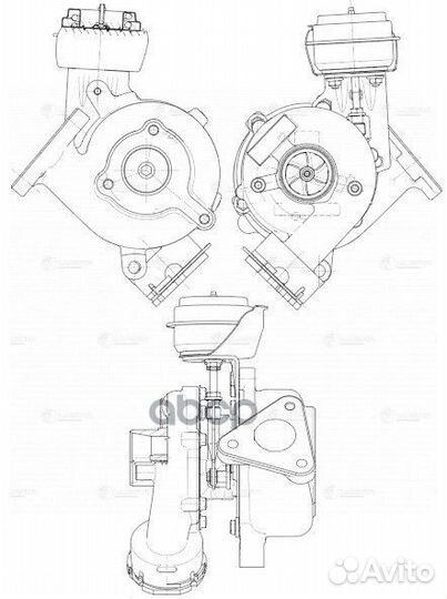 Турбокомпрессор двигателя audi A4/A6 1.9TD-2.0TDI