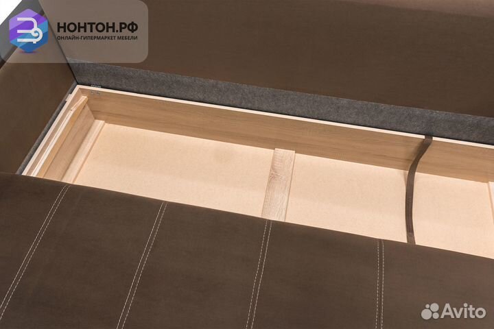 Диван еврокнижка Денвер коричневый