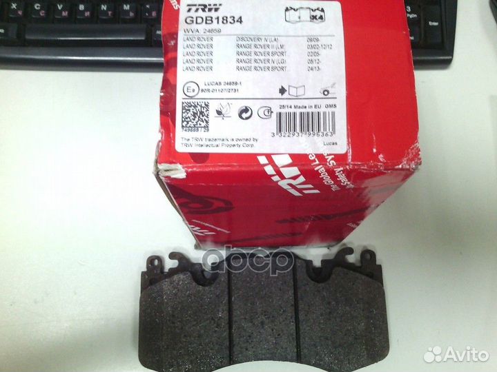 Колодки тормозные передние TRW GDB1834 GDB1834 TRW