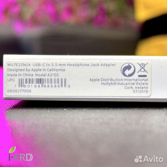 Apple USB-C to Headphone Jack (оргигинал, новый)