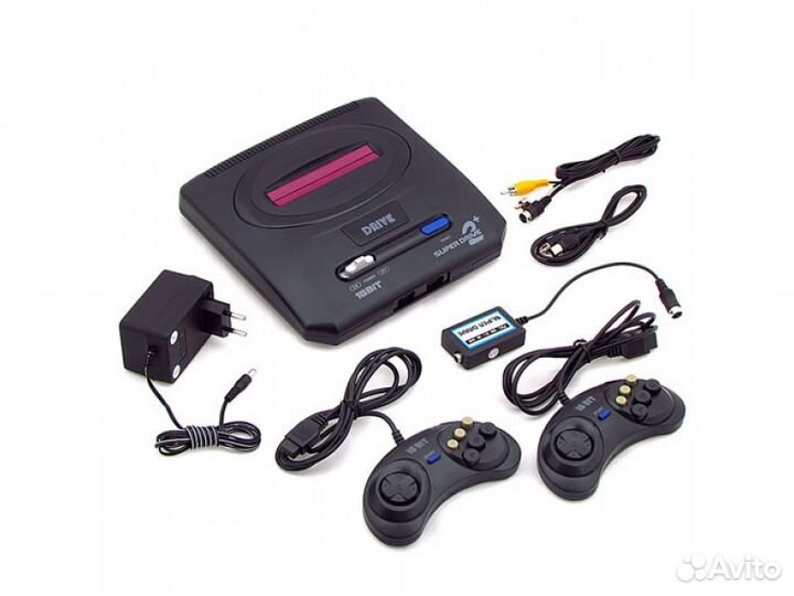 Sega mega drive II (black) + игры