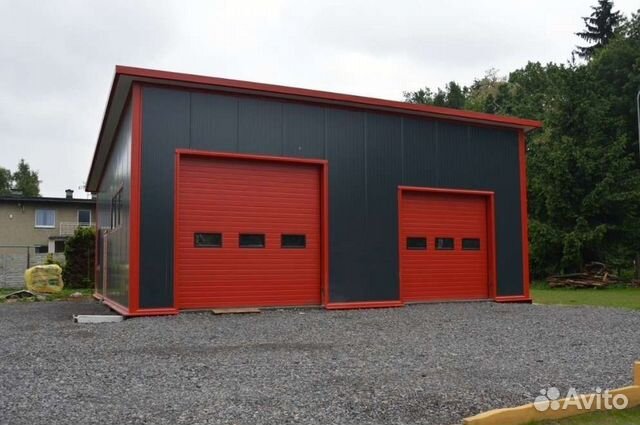 Ангар из сэндвич-панелей автомойка сто