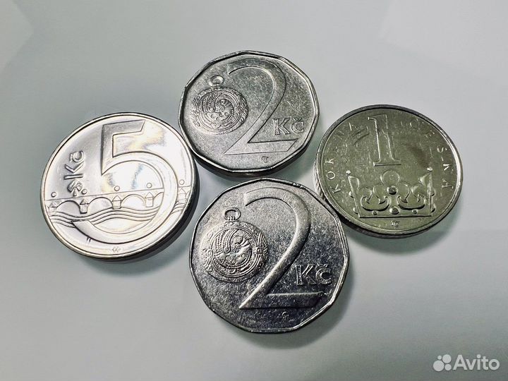 Набор из 4 крон Чехия (1-2-5)