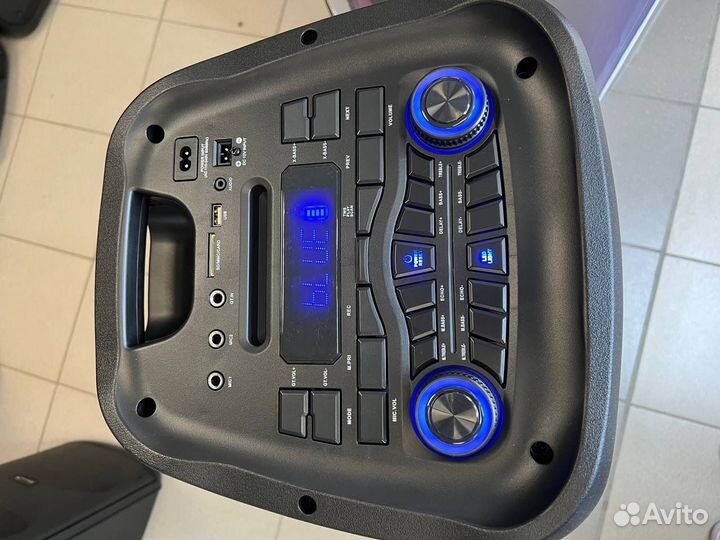 Мощная колонка с 2 микрофонами 1200watt