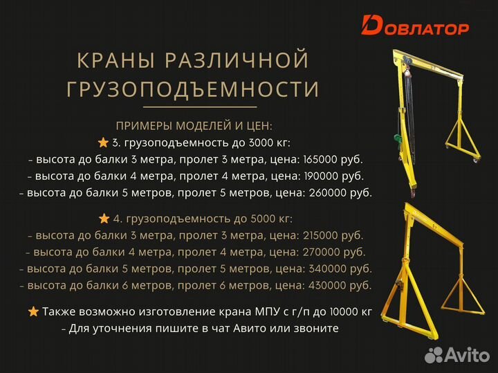 Кран козловой мпу легкий стандарт