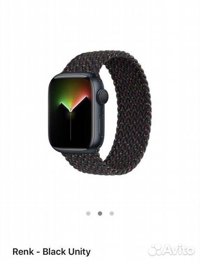 Ремешок Black Unity Braided Solo Apple Watch