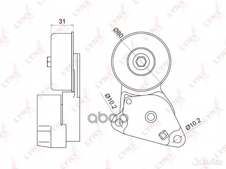 Натяжитель ремня навесного оборудования mitsubi