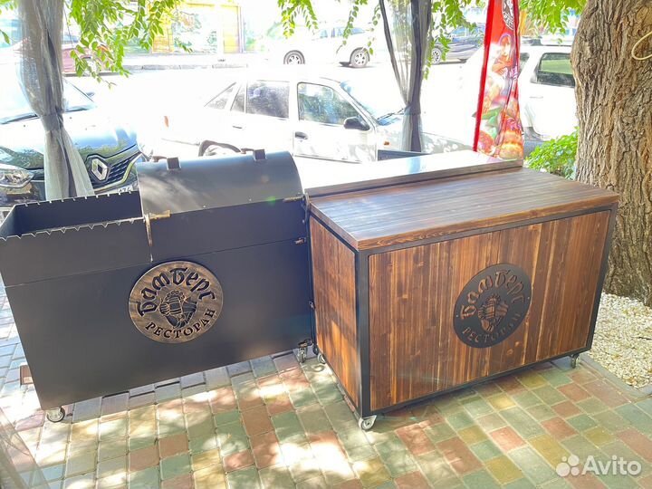 Мангал № 0301/44 с гриль-барбекю 4 мм (Три модуля)