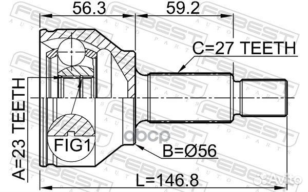 ШРУС наружный 23x56x27 (ford mondeo GE 2000-200