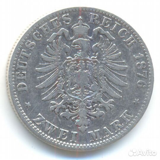 2 марки. Пруссия 1876 г