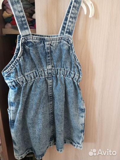 Джинсовый сарафан для девочки 92