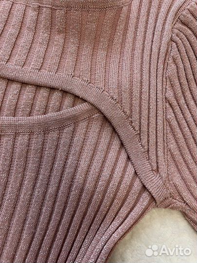 Платье розовое женское лапша 42 S