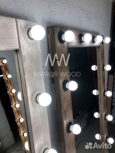 Гримерное зеркало с лампочками