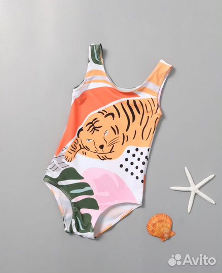 Купальник для девочки слитный новый