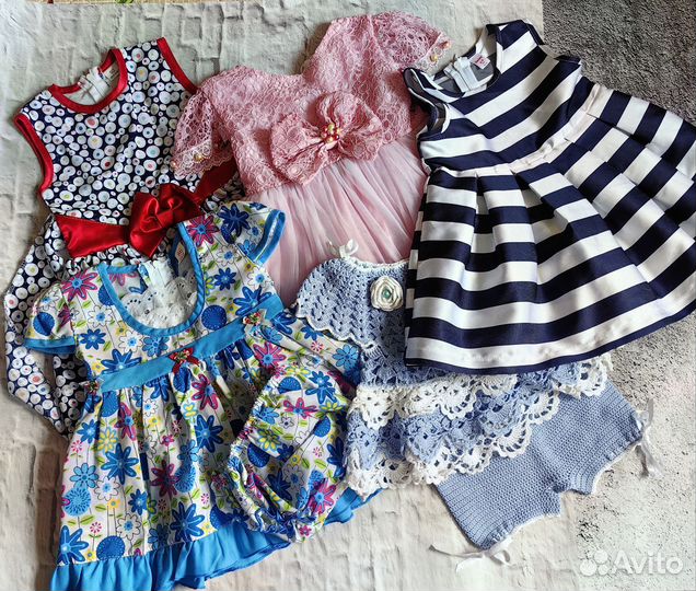 Платья для девочки пакетом 86-92