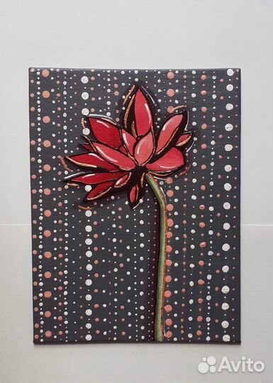 Картины с цветами акрилом