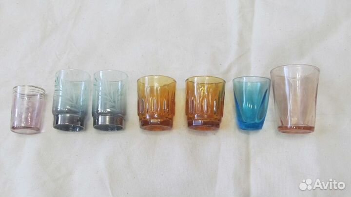 Стеклянная посуда СССР. Рюмки. Стопки