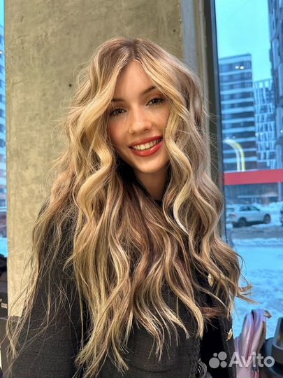 Сложное окрашивание волос airtouch, рельеф, шатуш