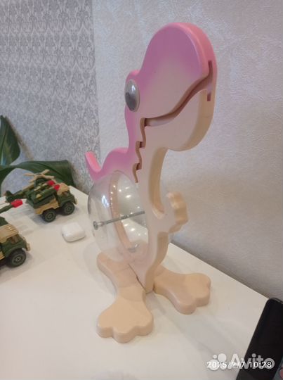 Копилка для денег деревянная динозавр