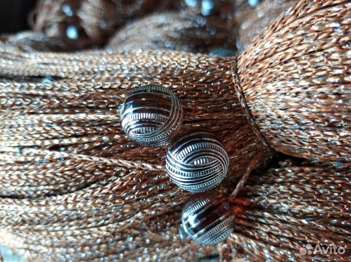 Кисея нитяные шторы с шарами. Люрекс, а Не Фольга