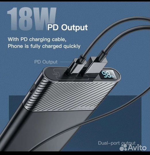 Портативное зарядное устройство Kuulaa 10000 mAh