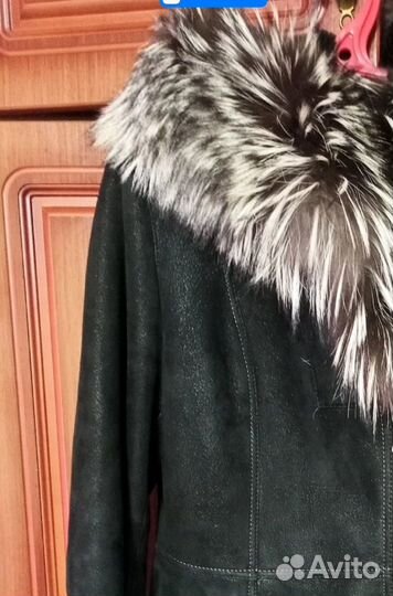 Дубленка с чернобуркой