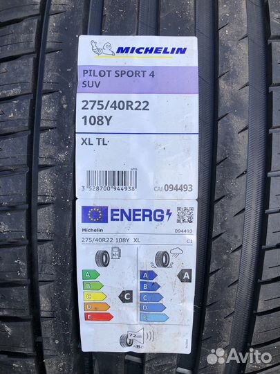 Michelin Pilot Sport 4 SUV 275/40 R22 108Y