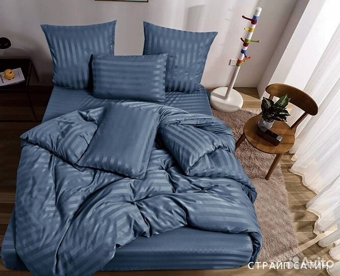 Постельное бельё кпб Страйп сатин