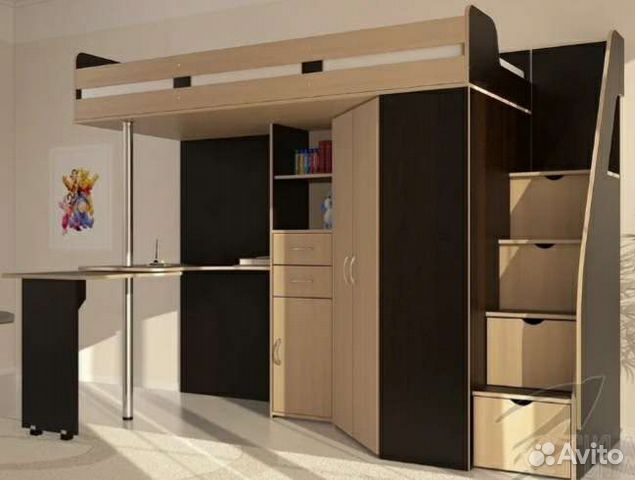 Детская кровать чердак Мийа