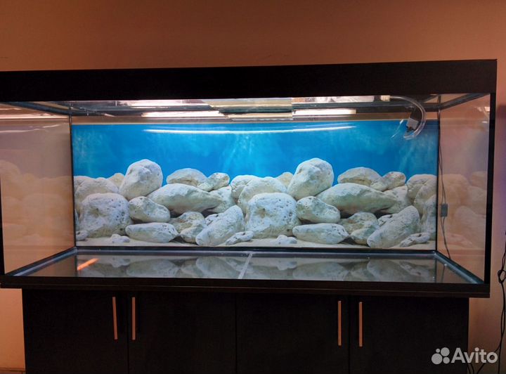 Аквариум 700л. Новый, свет, биофильтр, тумба, фон