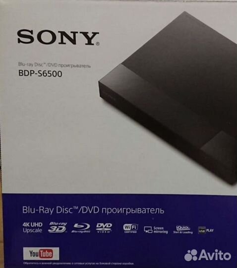 Blu ray плеер sony bdp s6500