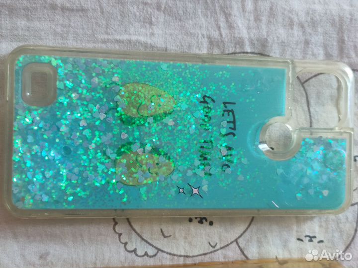 Чехол с блёстками для телефона Realme C21