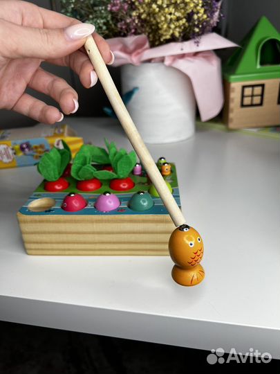 Развивающие игрушки магнитная рыбалка сортер