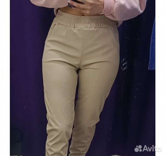 Брюки кожаные