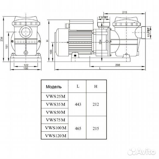 Насос Aquaviva LX STP50M (220В, 6.5 м3/ч, 0.5HP)