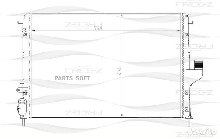 Радиатор охлаждения renault Duster/Logan/Sandero 0