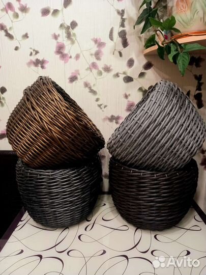 Кашпо из ротанга