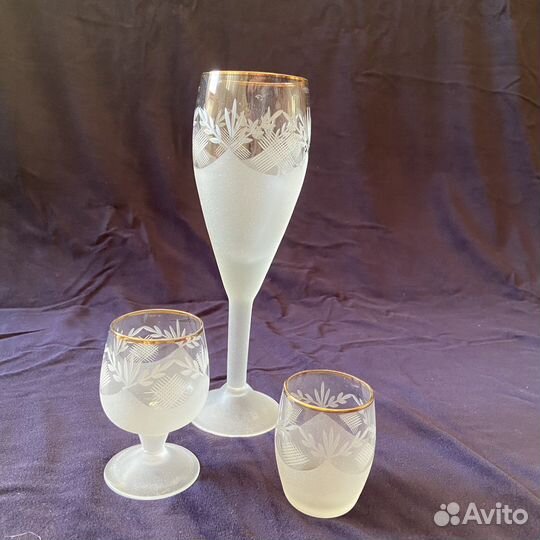 Фужеры бокалы рюмки хрусталь подарочный набор