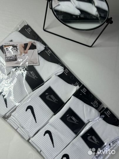 Носки Nike высокие белые 10 пар