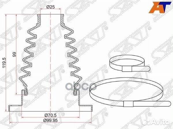 Пыльник шруса внутренний FR VW jetta/polo 10