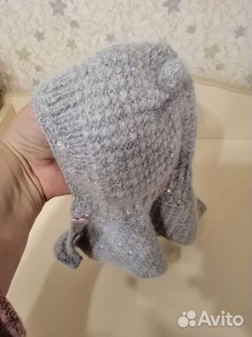 Шапка-шлем вязаная