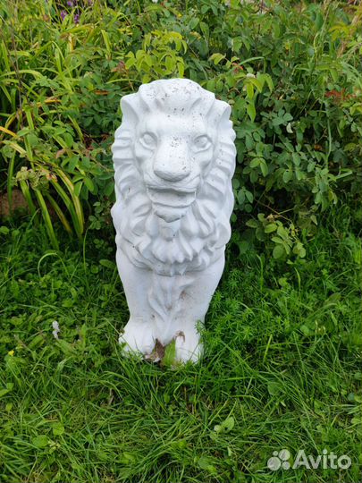 Лев бетонный, фигура для сада
