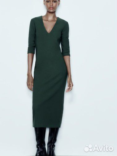 Платье zara Xs креп