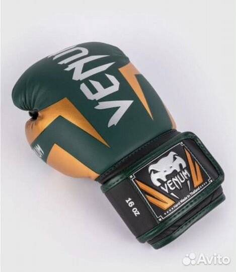 Боксерские перчатки Venum Elite Green 14R