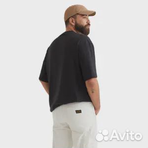 Футболка H&M Relaxed Fit Straight-Cut, черный