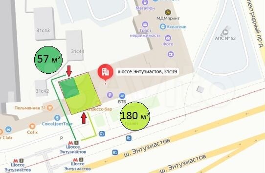 Первый этаж. Свой отдельный вход. 57 м²