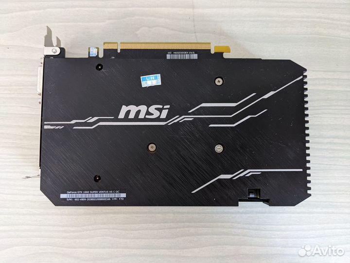 Видеокарта MSI GTX 1660 Super