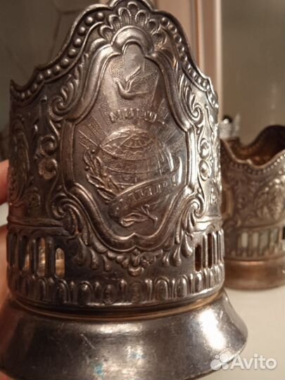 Подстаканники Космос мельхиор СССР