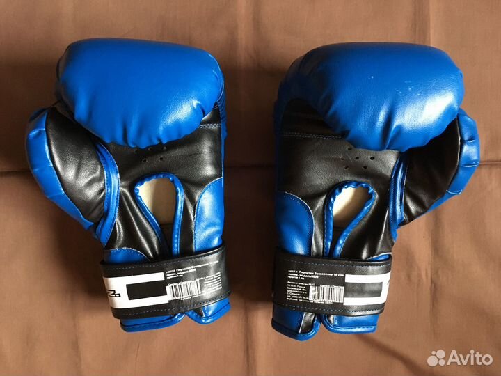 Боксёрские перчатки Leco синие 9808 10 унций